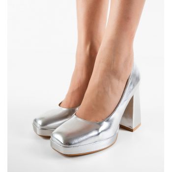Pantofi dama Violet Argintii ieftini