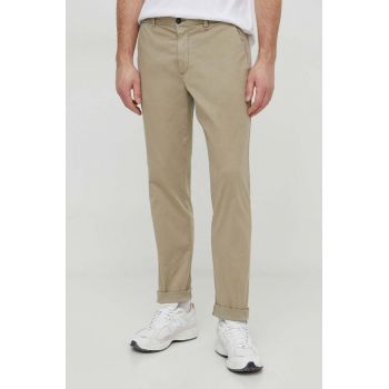 United Colors of Benetton pantaloni barbati, culoarea bej, drept