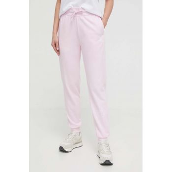 adidas pantaloni de trening culoarea roz, cu imprimeu IS4283 de firma original