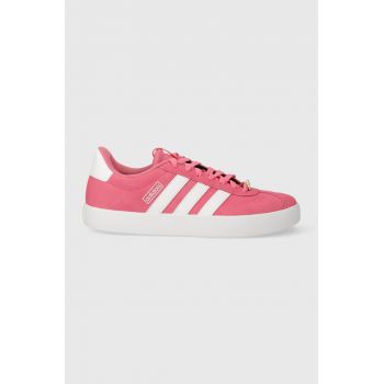 adidas sneakers din piele intoarsă COURT culoarea roz ID9075 la reducere