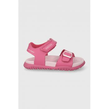 Geox sandale copii SANDAL FUSBETTO culoarea roz de firma originale