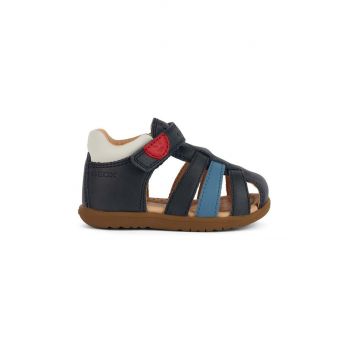 Geox sandale din piele pentru copii SANDAL MACCHIA culoarea albastru marin