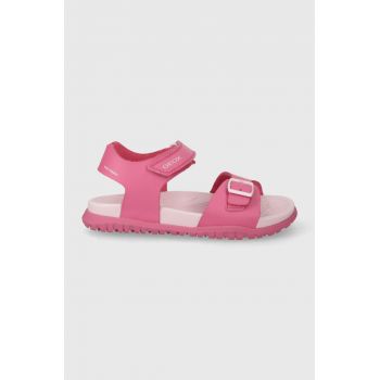 Geox sandale SANDAL FUSBETTO culoarea roz