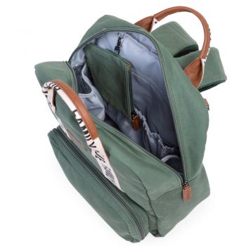 Rucsac de infasat Childhome Family Club Signature verde ieftin