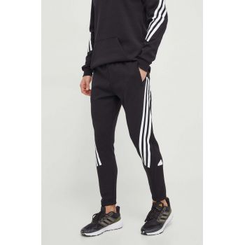 adidas pantaloni de trening culoarea negru, cu imprimeu IN3310