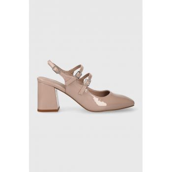 Aldo pumps VIVIANNE culoarea bej, cu toc drept, cu toc deschis de firma originali