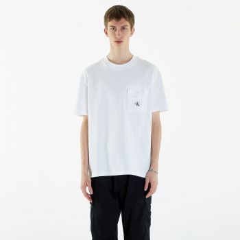 Calvin Klein Jeans Texture Pocket Short Sleeve T-Shirt Bright White ieftin