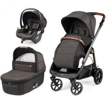 Carucior 3 in 1 Peg Perego Veloce, Lounge, 0 - 22 kg, 500, Negru/Gri de firma original