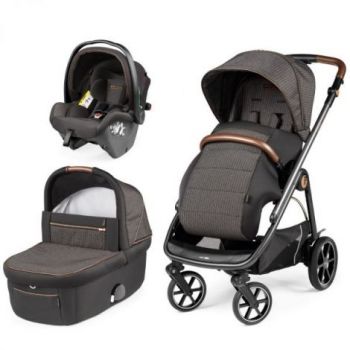 Carucior 3 in 1 Peg Perego Veloce, SLK, 0 - 22 kg, 500, Negru Gri