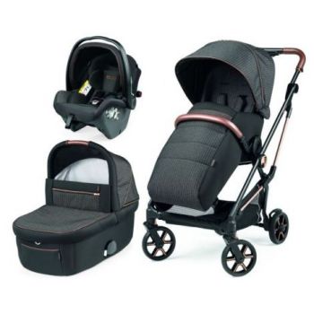 Carucior 3 in 1 Peg Perego Vivace, SLK, 0 - 22 kg, 500, Negru/Gri de firma original