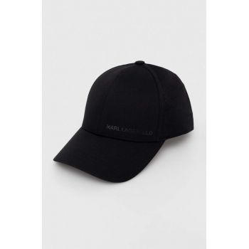 Karl Lagerfeld șapcă culoarea negru, uni 542123.805626