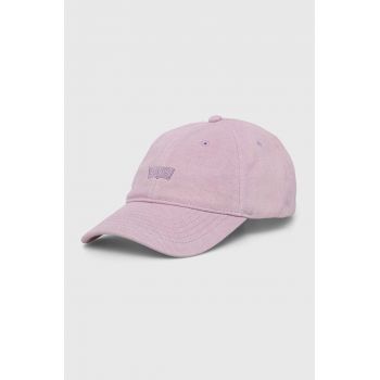 Levi's șapcă de baseball din bumbac culoarea violet, neted ieftina