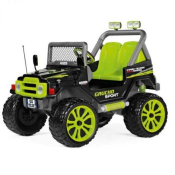 Masina electrica Peg Perego Gaucho Sport, 12V, 3 ani +, Verde Negru