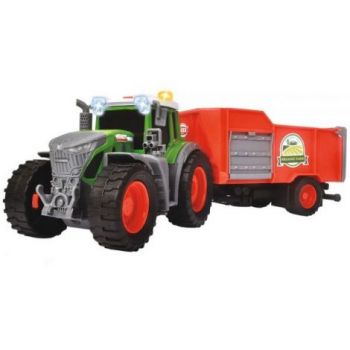 Tractor Dickie Toys Fendt Farm cu remorca ieftin