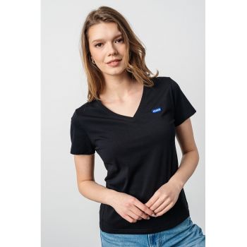 Tricou din bumbac cu decolteu in V Classic