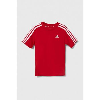 adidas tricou de bumbac pentru copii culoarea rosu, cu imprimeu