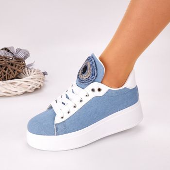 Adidasi Dama Blue Cu Siret Extinct ieftini la reducere
