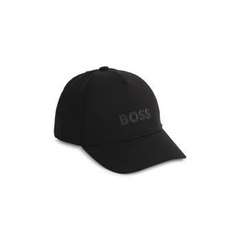 BOSS șapcă de baseball pentru copii culoarea negru, cu imprimeu