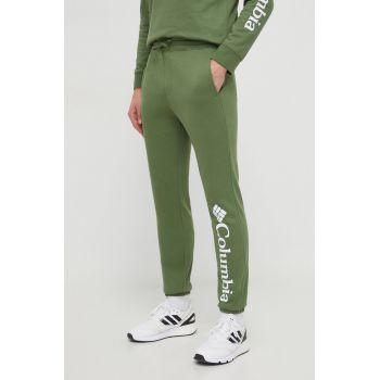 Columbia pantaloni de trening Trek culoarea verde, cu imprimeu 1957944 ieftini