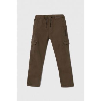 Pepe Jeans pantaloni copii TADEO culoarea verde, neted