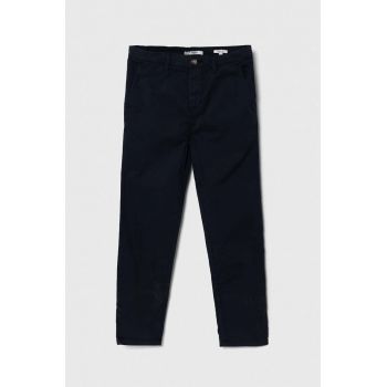 Pepe Jeans pantaloni copii THEODORE culoarea albastru marin, neted