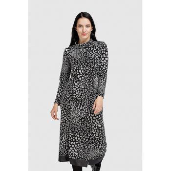 Rochie midi cu model abstract