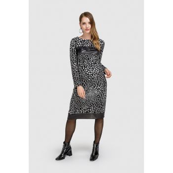 Rochie midi cu model grafic