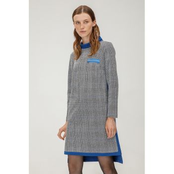 Rochie mini cu model in carouri ieftina