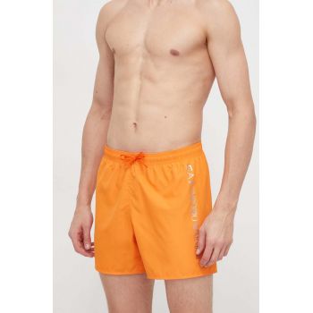EA7 Emporio Armani pantaloni scurti de baie culoarea portocaliu de firma original