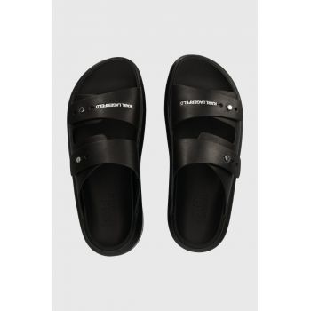 Karl Lagerfeld slapi de piele KAPRI MENS barbati, culoarea negru, KL52504 de firma originali