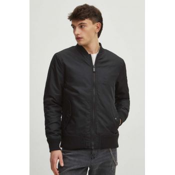 Medicine geaca bomber barbati, culoarea negru, de tranzitie