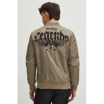 Medicine geaca bomber barbati, culoarea verde, de tranzitie de firma originala