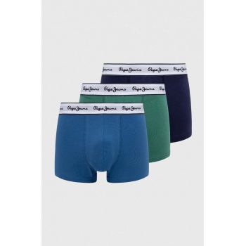 Pepe Jeans boxeri 3-pack barbati, culoarea albastru marin de firma originali