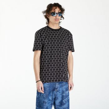Tommy Jeans All Over Print Tape Tee Black la reducere
