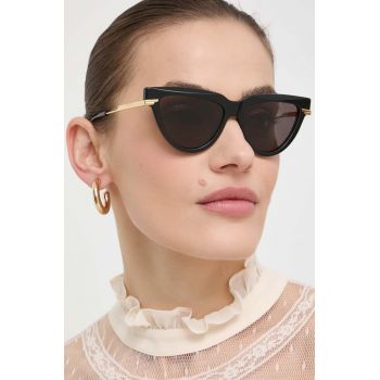 Bottega Veneta ochelari de soare femei, culoarea negru