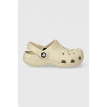 Crocs slapi copii Classic Kids Clog culoarea gri