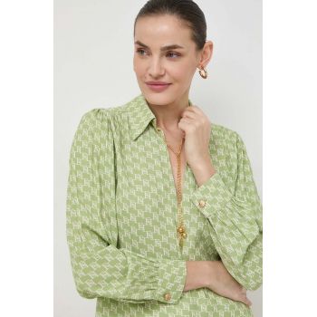 Elisabetta Franchi bluza femei, culoarea verde, modelator