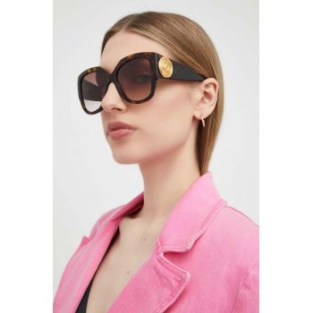 Gucci ochelari de soare femei, culoarea maro la reducere