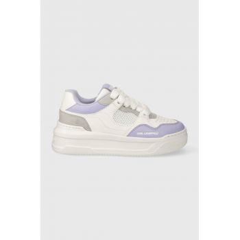 Karl Lagerfeld sneakers din piele KREW MAX KL culoarea alb, KL63323