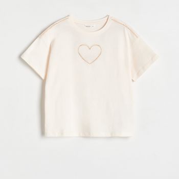 Reserved - Girls` t-shirt - Ivory