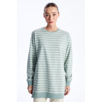 Bluza de trening lejera cu model in dungi