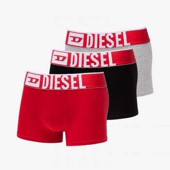 Diesel Umbx-Damienthreepack-XL Logo Boxer 3-Pack Red/ Grey/ Black de firma originali