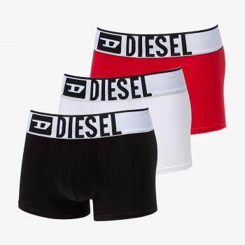 Diesel Umbx-Damienthreepack-XL Logo Boxer 3-Pack White/ Red/ Black de firma originali