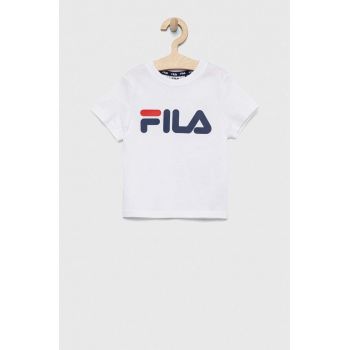 Fila tricou de bumbac pentru copii culoarea alb, cu imprimeu