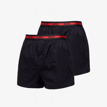 Hugo Boss Woven Boxer Shorts 2 Pack Black ieftin