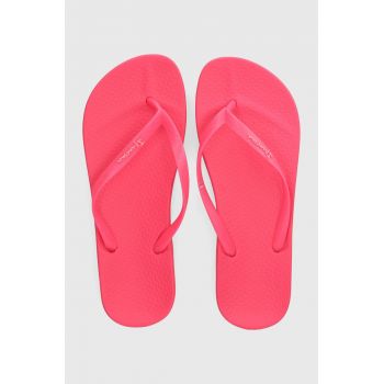 Ipanema slapi ANAT COLORS femei, culoarea roz, cu toc plat, 82591-AG368