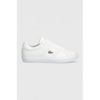 Lacoste sneakers din piele Powercourt 2.0 Leather culoarea alb, 47SFA0072