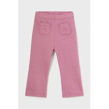 Mayoral pantaloni bebe culoarea roz, neted