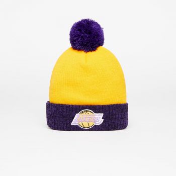 Mitchell & Ness Two Tone Pom Beanie LA Lakers White/ Purple