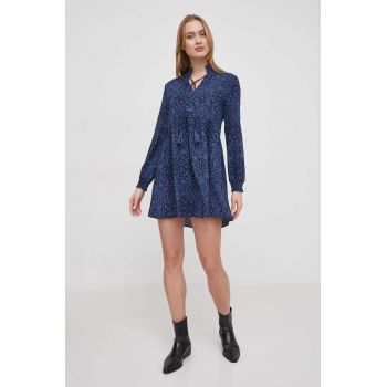 Pepe Jeans rochie culoarea albastru marin, mini, evazati ieftina